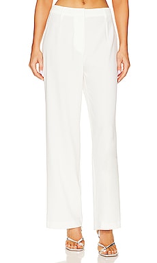 Vince High Waisted Cozy Wool Pleat Front Trouser in Aegean