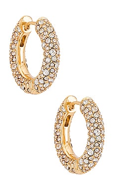 Product image of BaubleBar Carina Huggie Hoops. Click to view full details