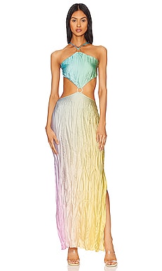 Kira High Neck Maxi Dress Baobab $250 NEW