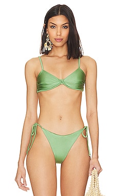 Frankies Bikinis x Sydney Sweeney Tia Bikini Top in Key Lime