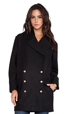 Steve Madden MANTEAU EN LAINE WILETTE COAT en Black | REVOLVE