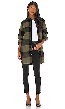 DUNDAS x REVOLVE Byrne Coat in Khaki Plaid