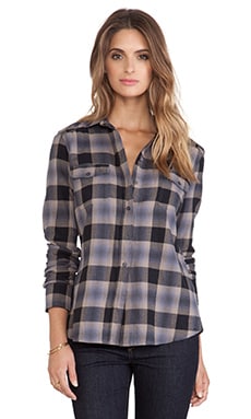 Steve Madden Collective Daisy Plaid Flannel Shirt in Black | REVOLVE