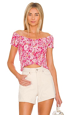 Superdown Tania Cropped Mesh Top