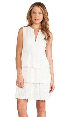 BCBGMAXAZRIA Sleeveless Lace Dress in Ivory REVOLVE