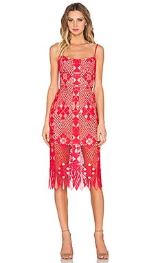 BCBGMAXAZRIA Aliese Dress in Lipstick Red Whisper Pink REVOLVE