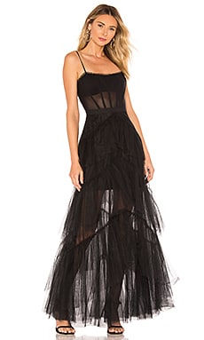Product image of BCBGMAXAZRIA Corset Tulle Gown. Click to view full details