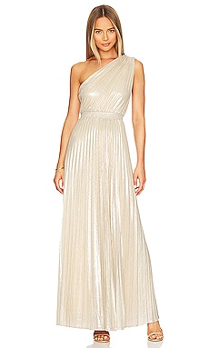 Product image of BCBGMAXAZRIA Pleated Long Evening Dress. Click to view full details