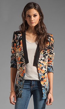 BCBGMAXAZRIA Floral Jacket in Black Combo REVOLVE