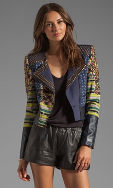 BCBGMAXAZRIA RUNWAY Novak Jacket in Blue Depths REVOLVE