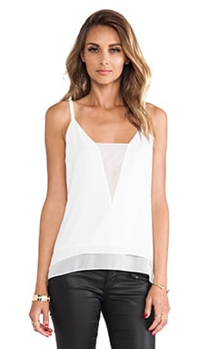 BCBGMAXAZRIA Lyssa Split Back Tank in White