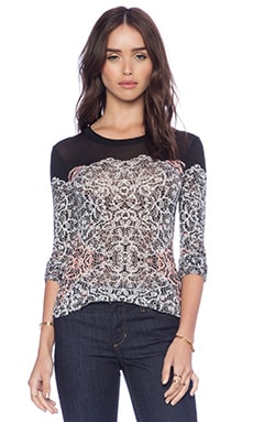 BCBGMAXAZRIA Agda Top in Black Combo REVOLVE