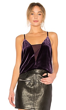 BCBGMAXAZRIA lyssa Tank Top With Asymmetrical Hem In Plum