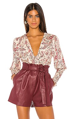

Блузка - BCBGMAXAZRIA, Ivory, В цветочек
