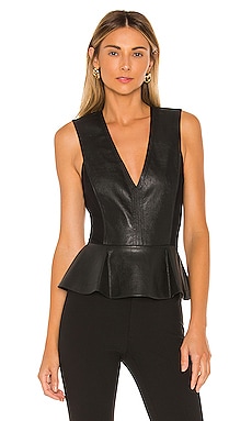 

Боди - BCBGMAXAZRIA, Черный, Кожа