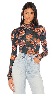 

Блузка floral - BCBGMAXAZRIA, Темно-зеленый, В цветочек