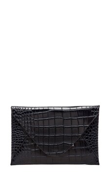 Harlow Crocodile Envelope Clutch