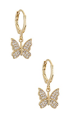 BRACHA Butterfly Effect Huggie Earrings in Gold | REVOLVE