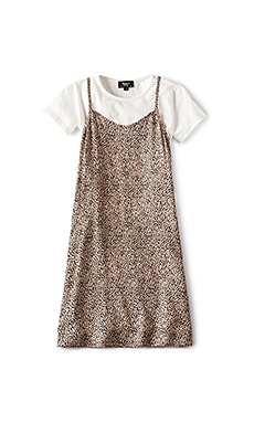 bardot leopard slip dress