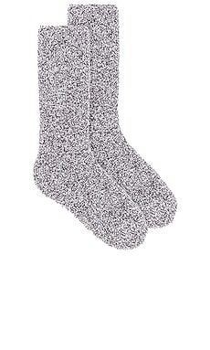 Barefoot Dreams CozyChic Womens Heathered Socks in Dusty Roswhite