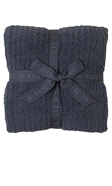 Barefoot Dreams CozyChic Ribbed Throw in Slate Blue from Revolve.com