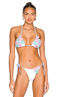 Delilah Tri Bikini Top Beach Bunny $195 