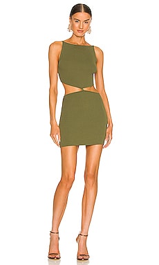 Herve Leger Icon Strappy Sweetheart Mini Dress in Cypress