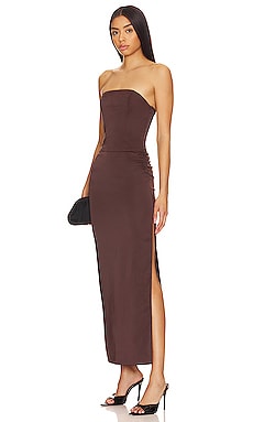 Significant Other Esme Strapless Maxi Dress in Raspberry