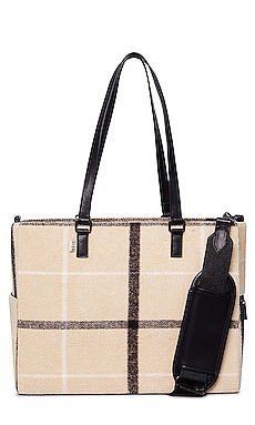 Béis 'The Work Tote' in Plaid - Small Work Bag & Laptop Bag