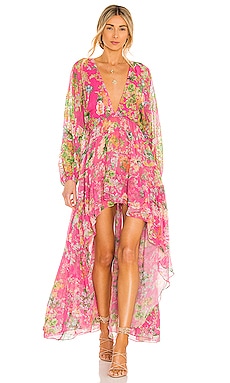 revolve pink floral dress