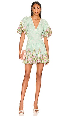 HEMANT AND NANDITA Short Dress in Sea Green | REVOLVE