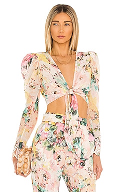 HEMANT AND NANDITA X REVOLVE Teien Crop Top in Pastel Floral | REVOLVE