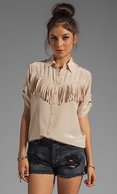 Beyond Vintage Silk Western Fringe Shirt - Nectar | REVOLVE