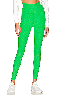 Beyond Yoga Spacedye Out of Pocket High Waisted Midi Legging in Vetiver  Green Pine