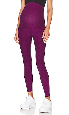 Beyond Yoga Love the Bump Maternity Midi Legging in Aubergine Beet