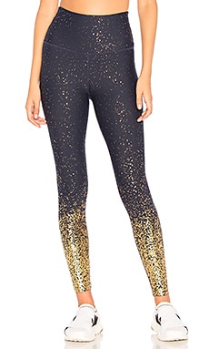 Beyond Yoga High Waisted Alloy Legging in Navy Gold Speckle | REVOLVE