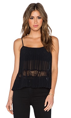 BCBGeneration Lace Trim Tank in Black