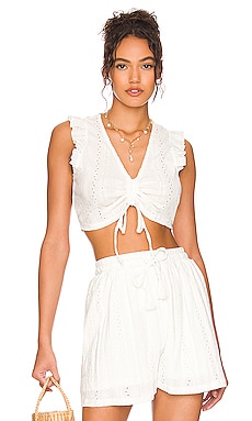 Product image of BCBGeneration Eyelet Top. Click to view full details