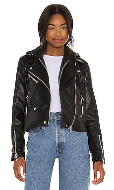 Blanknyc leather discount jacket with hood