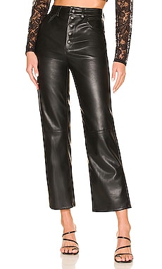 Faux Leather Straight Leg Pant BLANKNYC $98 NEW