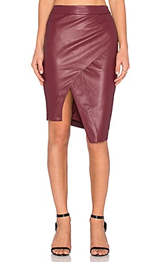 Revolve red deals leather skirt