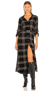 Bella Dahl Duster Dress in Black Honey Plaid REVOLVE