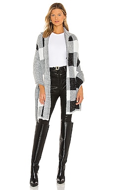 Bella Dahl Hooded Poncho in Winter White Check REVOLVE