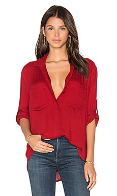 Bella Dahl Split Back Button Down in Red Brick REVOLVE