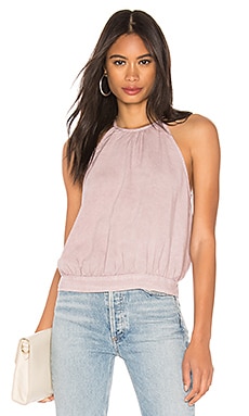 Bella Dahl Button Back Halter Blouse in Light Mauve REVOLVE