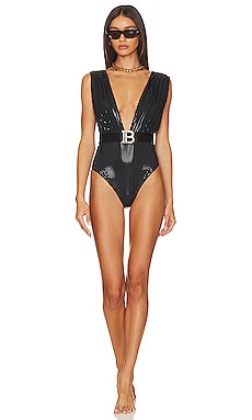 Belted swimsuit in black - Adriana Degreas