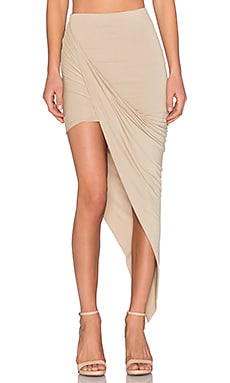 Poster Girl Arista Skirt Shapewear Asymmetric Hem Fringe Skirt in