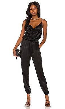 Bobi BLACK Sleek Textured Jumpsuit in Black | REVOLVE