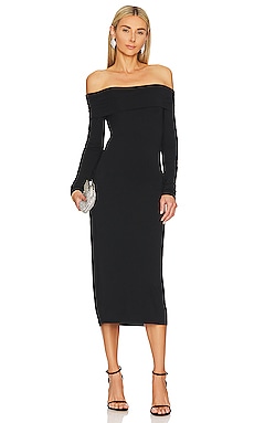 Product image of Bobi Off The Shoulder Midi Dress. Click to view full details