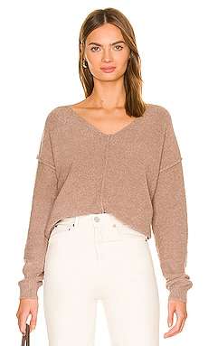 Bobi BLACK Cozy Cotton Sweater in Tan from Revolve.com